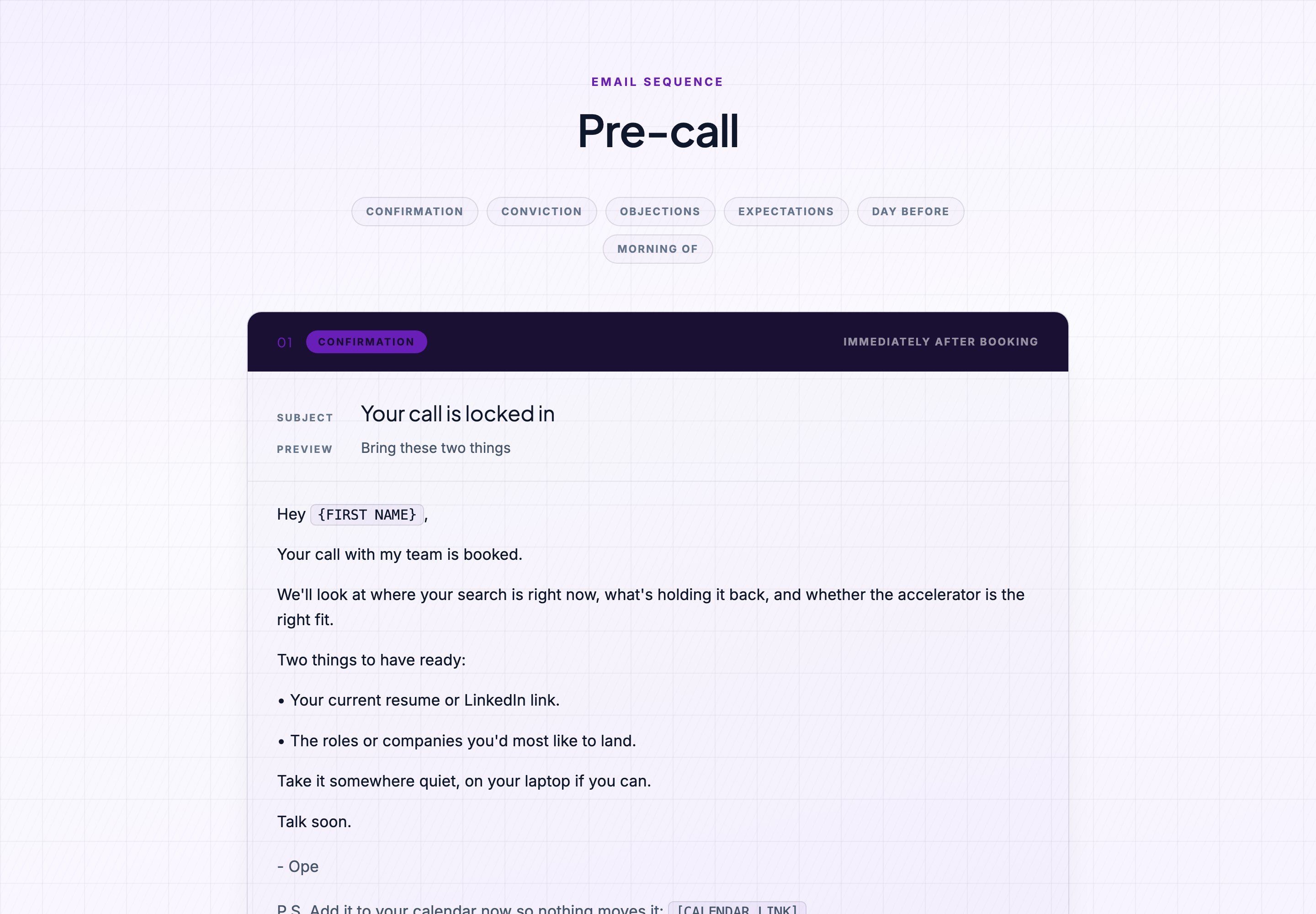 Pre-call preview